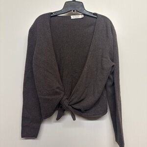 Lochmere 100% Cashmere Tie-Front Cardigan